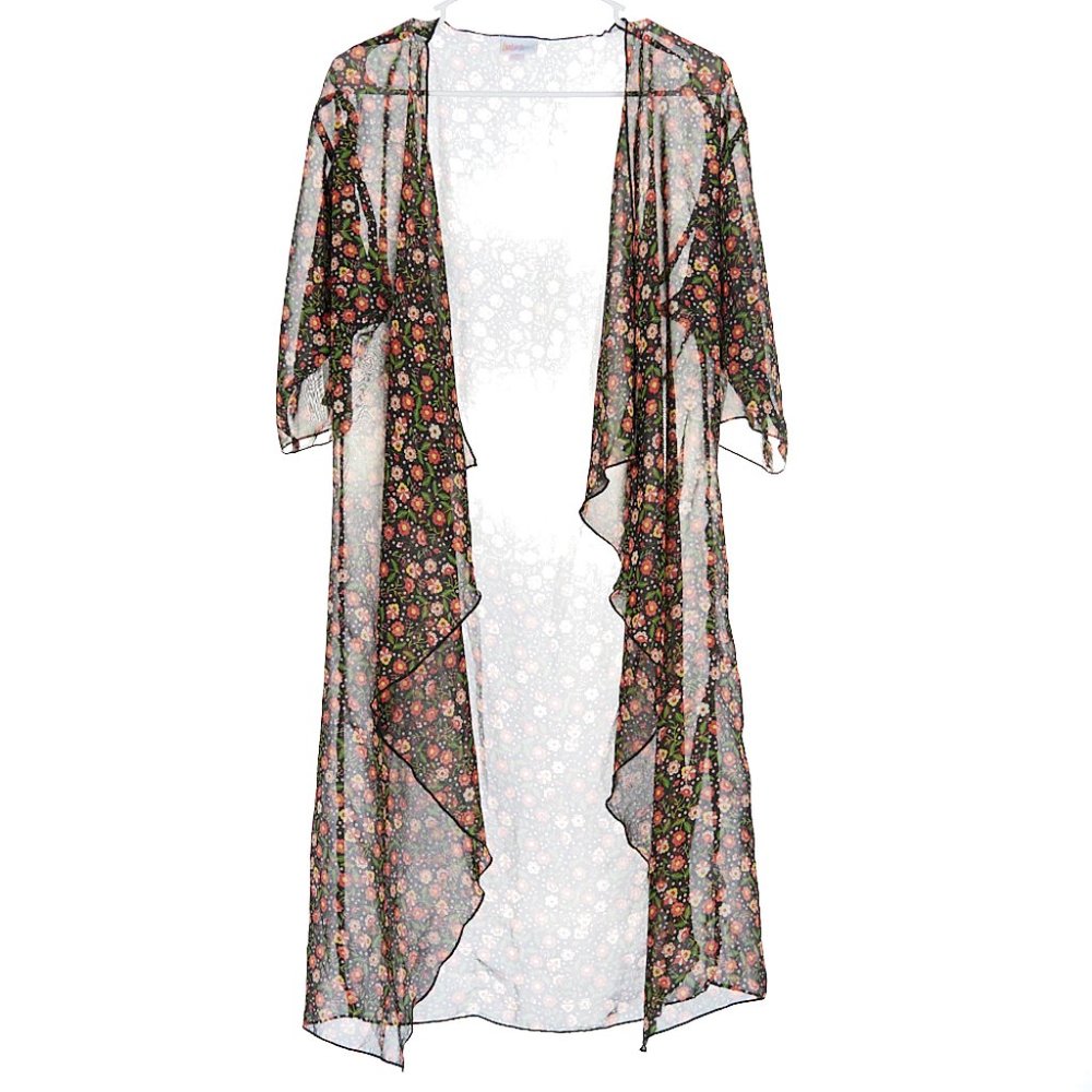 Lularoe Floral Sheer Kimono Small - Picture 1 of 9